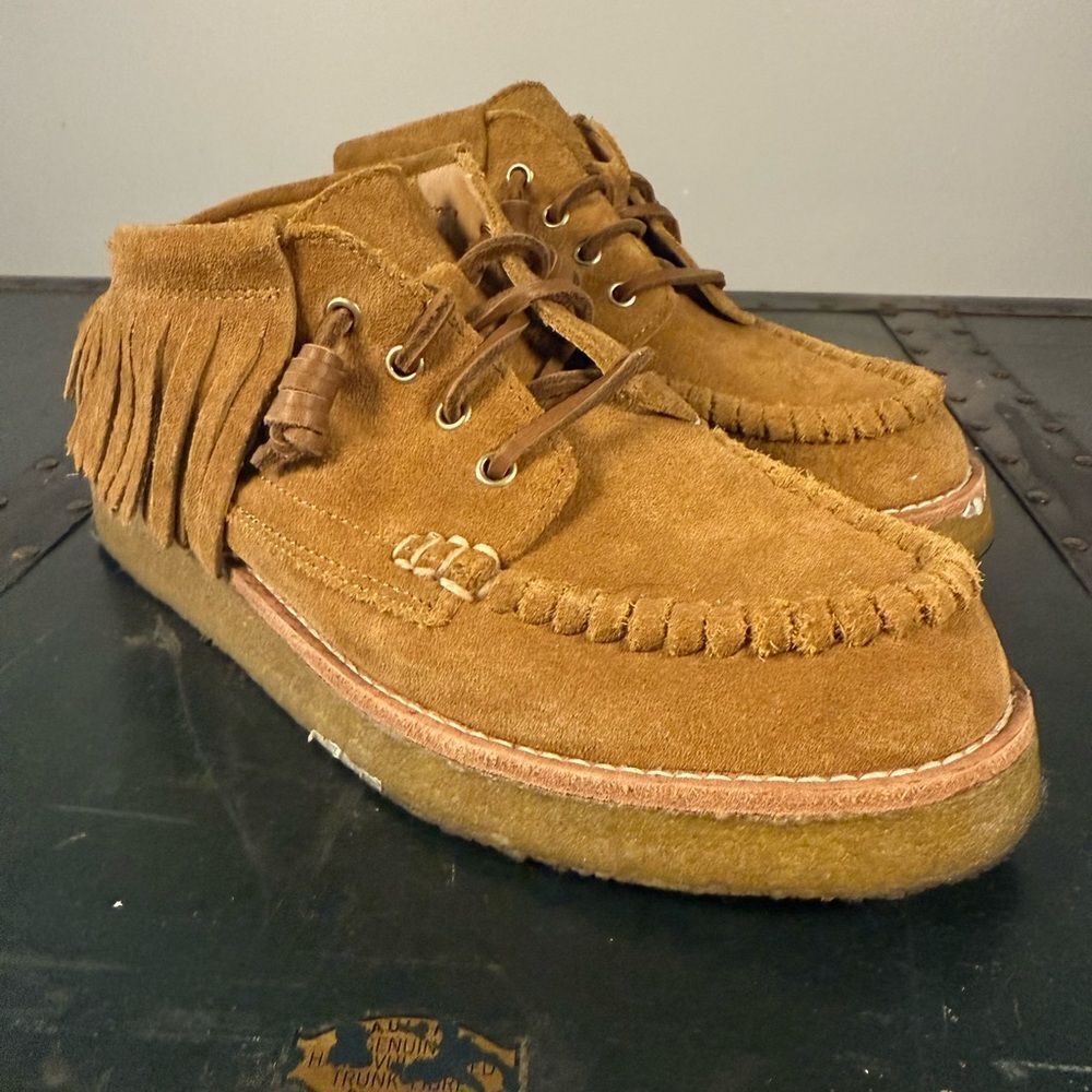 Sperry Rebecca Minkoff Fringe Chukka Moccasin Boots Tan Suede Women's 7.5